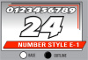 PRINTED NUMBER SET E-1